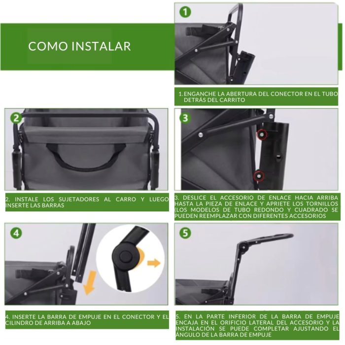 20 Môbe Carros - Carros Plegables para Camping, Paseo, Compras, etc.