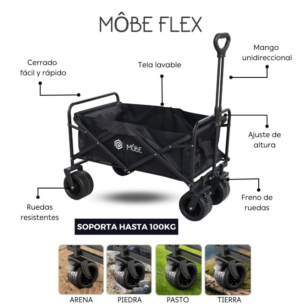 Môbe Carros - Carros Plegables para Camping, Paseo, Compras, etc.